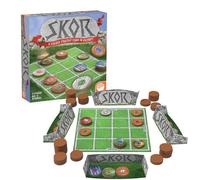 MindWare Skor: A Stacking Strategy Board Game for Kids Ages 6 & Up - Family-Friendly, Color-Matching, Shield-Collecting Classic Games for Families & Classrooms - 2 to 4 Players, 30-Minute Playtime