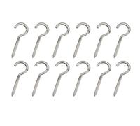 MindWissUp 12pcs M4 x 55mm Screw Hooks Open Eye Cup Screw-in Ceiling Nickel Plated Hooks Indoor and Outdoor Wall for Hanging Plants, Cups, Kitchen Cabinet Shelf(2.2inch)
