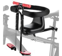 MindWissUp Kids Bike Seat, Front Mounted Bicycle Seat for Child with Armrests Foot Pedal Guardrail Detachable Cycling Chair for 45 lbs Toddler Compatible with All Adult MTB