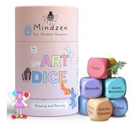 Mindzen smART DICE Drawing & Painting Game for Kids & Teens | Hilariously Fun Arts & Crafts Activity Kit | Set of 9 Dice to Spark Endless Creativity | Gift Ideas for Kids & Teachers | 1+Players