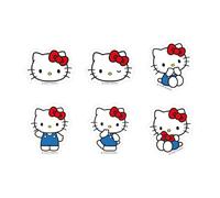 Mine Hello Kitty Children's Iron-on Patches - Pack of 6 Decorative Patches for Clothes, Official Sanrio Licence