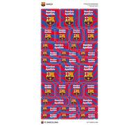 Mine Stamp x FC Barcelona - Personalised Name Labels | Stickers to Mark School Objects | Square and Rectangle | 60 Labels | Official Barça Product