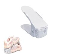 Mineatig Shoe Slots Organizer, Adjustable Double Layer Shoe Stack Sandals Rack,Double Deck Shoe Rack Holder For Closet, 50 Space-Saving Storage Shoe Stacker Holder For Closet Organization