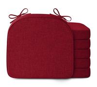 MineCozy 6 Pack Chair Cushions for Dining Chairs 17"x16" Red