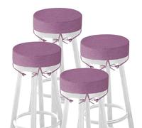 MineCozy 8cm Thick Bar Stool Cushions Round 31cm/12 Inch 4 Pack Purple