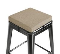 MineCozy Bar Stool Cushions Square 12" x 12" Small Cushions for Bar Stools with Ties Small Seat Pads with Washable Cover 1 Piece Beige