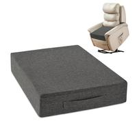 MineCozy Recliner Cushions for Elderly 50x50x10 cm Thick Large Recliner Seat Cushion with a Handle Square Non Slip Chair Pads with Washable Cover for Couch Armchair Chairs Dark Grey