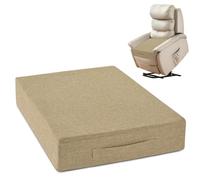 MineCozy Recliner Cushions for Elderly 50x50x10 cm Thick Large Recliner Seat Cushion with a Handle Square Non Slip Chair Pads with Washable Cover for Couch Armchair Chairs Beige
