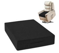 MineCozy Recliner Cushions for Elderly 50x50x10 cm Thick Large Recliner Seat Cushion with a Handle Square Non Slip Chair Pads with Washable Cover for Couch Armchair Chairs Black