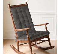 MineCozy Rocking Chair Cushion Indoor Extra Large Rocking Chair Pads High Back Non Slip Textured Seat and Back Cushion Set with Ties for Wooden Rocker 1 Pack 20x20 Inch Dark Grey