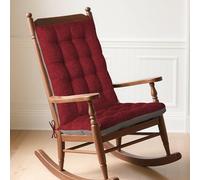 MineCozy Rocking Chair Cushion Indoor Extra Large Rocking Chair Pads High Back Non Slip Textured Seat and Back Cushion Set with Ties for Wooden Rocker 1 Pack 20x20 Inch Burgundy