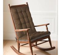 MineCozy Rocking Chair Cushion Indoor Extra Large Rocking Chair Pads High Back Non Slip Textured Seat and Back Cushion Set with Ties for Wooden Rocker 1 Pack 20x20 Inch Coffee