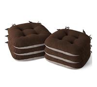 MineCozy Seat Cushions for Dining Chairs Set of 6, 43X40X7.5cm, Coffee