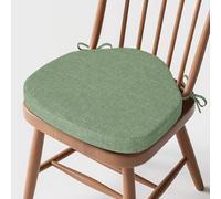MineCozy Windsor Chair Cushions for Dining Chairs 1 Pack Non Slip Kitchen Seat Cushion with Ties and Washable Covers Indoor Comfortable Seat Pad with Thick Foam 16.5" x 15.5" x 2" Sage Green