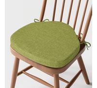 MineCozy Windsor Chair Cushions for Dining Chairs 1 Pack Non Slip Kitchen Seat Cushion with Ties and Washable Covers Indoor Comfortable Seat Pad with Thick Foam 16.5" x 15.5" x 2" Green