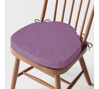 MineCozy Windsor Chair Cushions for Dining Chairs 1 Pack Non Slip Kitchen Seat Cushion with Ties and Washable Covers Indoor Comfortable Seat Pad with Thick Foam 16.5" x 15.5" x 2" Purple