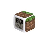 (Minecraft - 1, ) My World Alarm Clock: A Colorful Color-Changing Small Alarm Clock for Students and Bedside Clocks