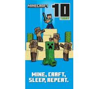 Minecraft 10th Birthday Card Age 10 Happy Birthday Card