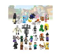 Minecraft 29-Piece Mini Figure Building Blocks Set - Durable ABS Plastic, Portable Collectible Toys & Decor Gift