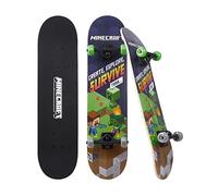 Minecraft 31 inch Skateboard, 9-ply Maple Deck Skate Board for Cruising, Carving, Tricks and Downhill