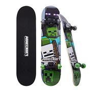 Minecraft 31 inch Skateboard, 9-ply Maple Deck Skate Board for Cruising, Carving, Tricks and Downhill