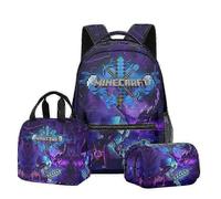 Minecraft 3D Backpack Lunch Bag Pencil Case Set for Kids Students School Supplies Multiple Styles QHHJV 13