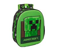 MINECRAFT - School Backpack, with 3D Design, Ideal for Children of Different Ages, Comfortable and Versatile, Quality and Resistance, 27 x 10 x 33 cm