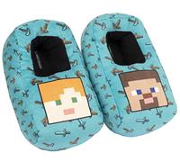 Minecraft - 3D Slippers, Medium-Large - Designed with Anti Slip Sole - Cushioned and Soft Material - Slippers for Kids - Official Merchandise - Age 10, Green, 3 UK…