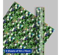 MINECRAFT WRAPPING PAPER 2 Sheet 2 Tags BIRTHDAY GIFT WRAP