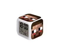 (Minecraft-5, ) My World Alarm Clock: A Colorful Color-Changing Small Alarm Clock for Students and Bedside Clocks