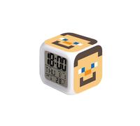 (Minecraft - 9, ) My World Alarm Clock: A Colorful Color-Changing Small Alarm Clock for Students and Bedside Clocks