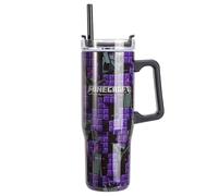 Minecraft 940mL Double Walled Vacuum Insulated Tumbler with Straw & Handle