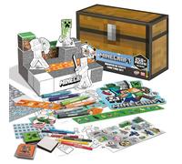 Minecraft Activity Set - Arts and Crafts for Kids, 250+ Pieces Including Stickers, Stampers, Pens & Characters - Officially Licensed Craft Kits in Themed Storage Chest, Maker Kitz by Bladez Toyz