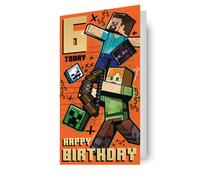 Minecraft Age 6 Birthday Card