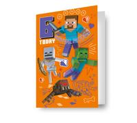 Minecraft Age 6 Birthday Card
