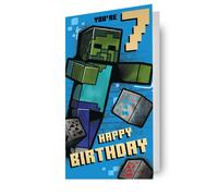 Minecraft Age 7 Birthday Card