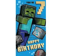 Minecraft Age 7 Birthday Card