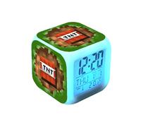 Minecraft Alarm Clock Colorful Color Changing Alarm Clock -TNT-2