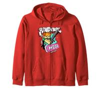 Minecraft Alex Adventure Mode Graffiti Style Lettering & Art Zip Hoodie