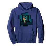 Minecraft Alex And Ender Dragon Endgame Pullover Hoodie, Adult Unisex, Navy Blue, X-Large