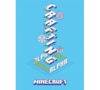 Minecraft Alpha Canvas Print Blue/white/green (40Cm X 30Cm)