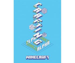 Minecraft Alpha Canvas Print Blue/white/green (40Cm X 30Cm)