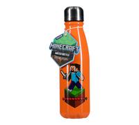 Paladone Minecraft Reusable Aluminium Water Bottle with Screw-Top Lid, 600 ml (20 fl oz), Officially Licensed Gaming Drinkware for Travel, School and Office