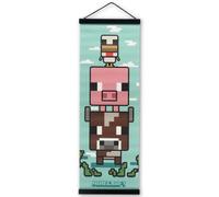 Minecraft Animals Hanging Canvas Banner - Pixel Gaming Decor for Bedroom or Playroom