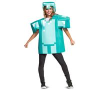 DISGUISE 67743 Minecraft Armor Classic Adult Costume, Blue, One size