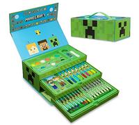 Minecraft Art Set, Colouring Sets for Children, Over 40 Art Supplies for Kids, Multicolor
