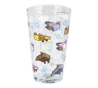 Minecraft Paladone Axolotl Drinking Glass 400ml, Officially Licensed Glassware Tumbler for Gamers, Fun Gift, Gaming Merch