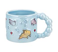 Paladone Minecraft Axolotl Bubble-Shaped Embossed Mug, 400ml Ceramic, Officially Licensed Drinkware