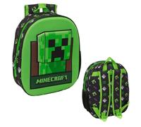 MINECRAFT - School Backpack, with 3D Design, Ideal for Children of Different Ages, Comfortable and Versatile, Quality and Resistance, 27 x 10 x 33 cm
