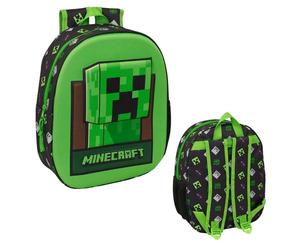 Minecraft Backpack Kids Creeper 3D School Rucksack Travel Bag Gamer Gift